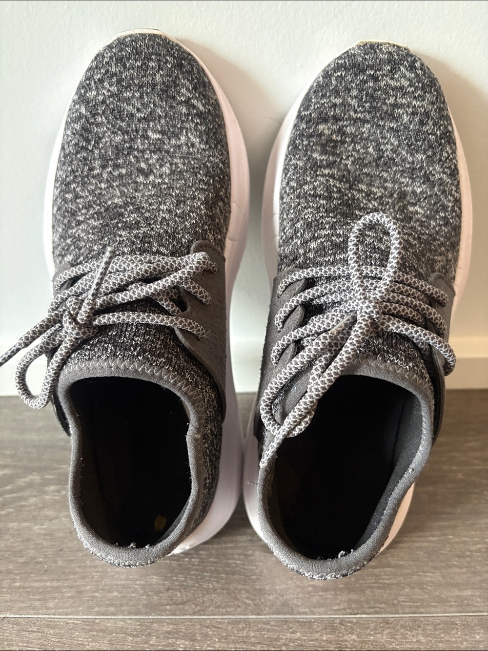 Vessi Grey Knit Women's Slip-On Sneakers
